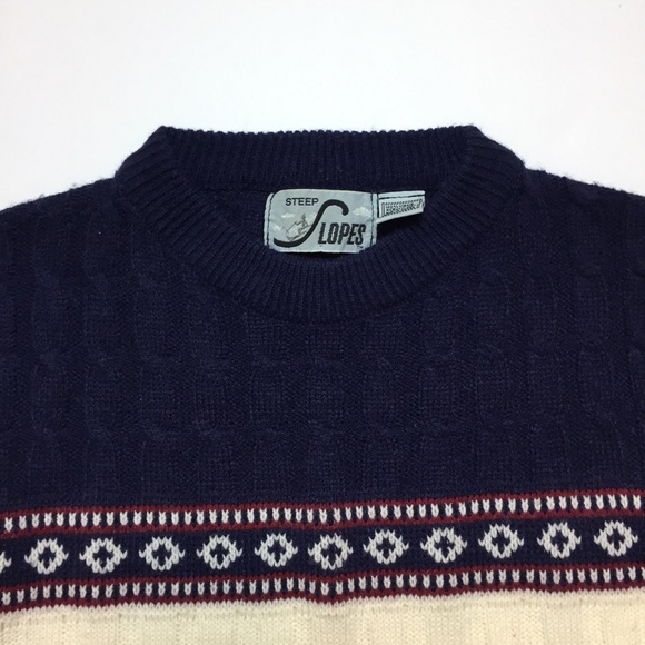 HP🎉 VTG Steep Slopes Cable Knit Christmas Sweater - Picture 3 of 7